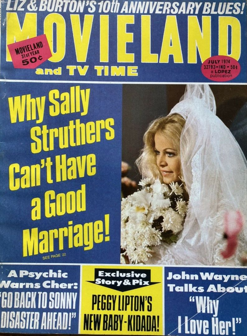MOVIELAND/MOVIELAND AND TV TIME magazine side cover July 1974