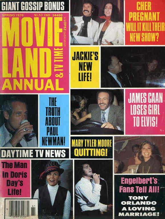 MOVIELAND/MOVIELAND AND TV TIME magazine side cover Annual/Spring 1976