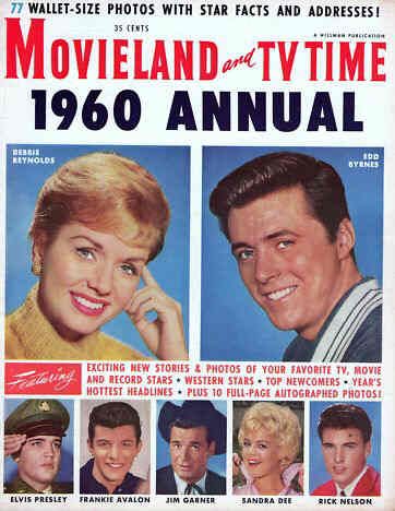 MOVIELAND/MOVIELAND AND TV TIME magazine side cover  Annual Annual 1960