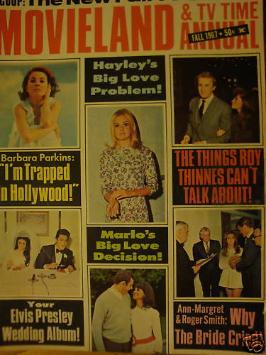 MOVIELAND/MOVIELAND AND TV TIME magazine side cover Fall 1967