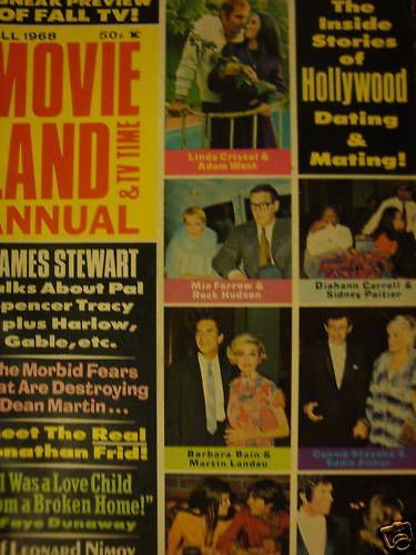 MOVIELAND/MOVIELAND AND TV TIME magazine side cover Fall 1968
