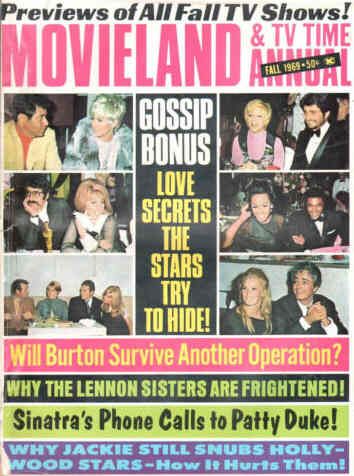 MOVIELAND/MOVIELAND AND TV TIME magazine side cover Fall 1969