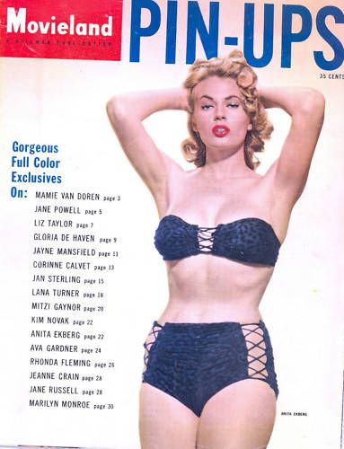 MOVIELAND PIN-UPS magazine side cover Issue 1  1955