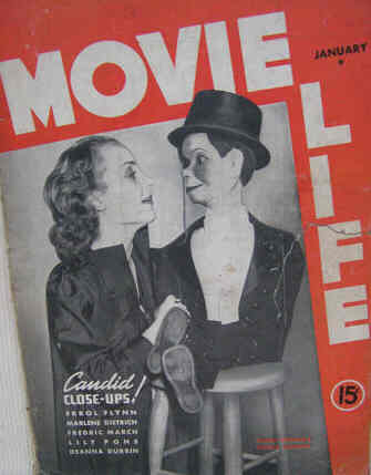 MOVIE LIFE magazine side cover January 1938