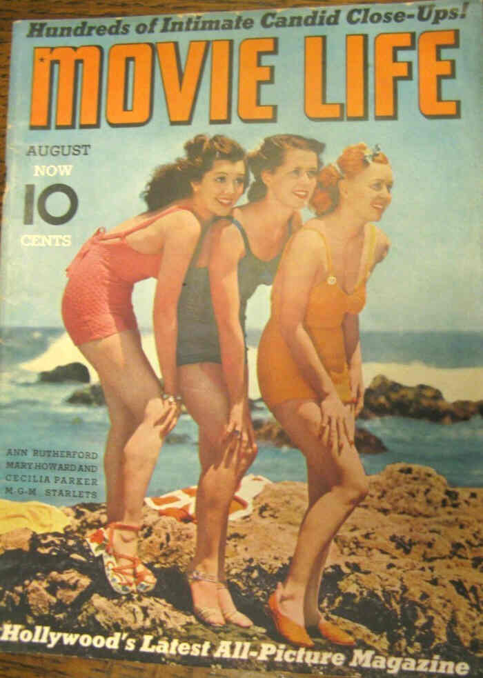 MOVIE LIFE magazine side cover August 1938