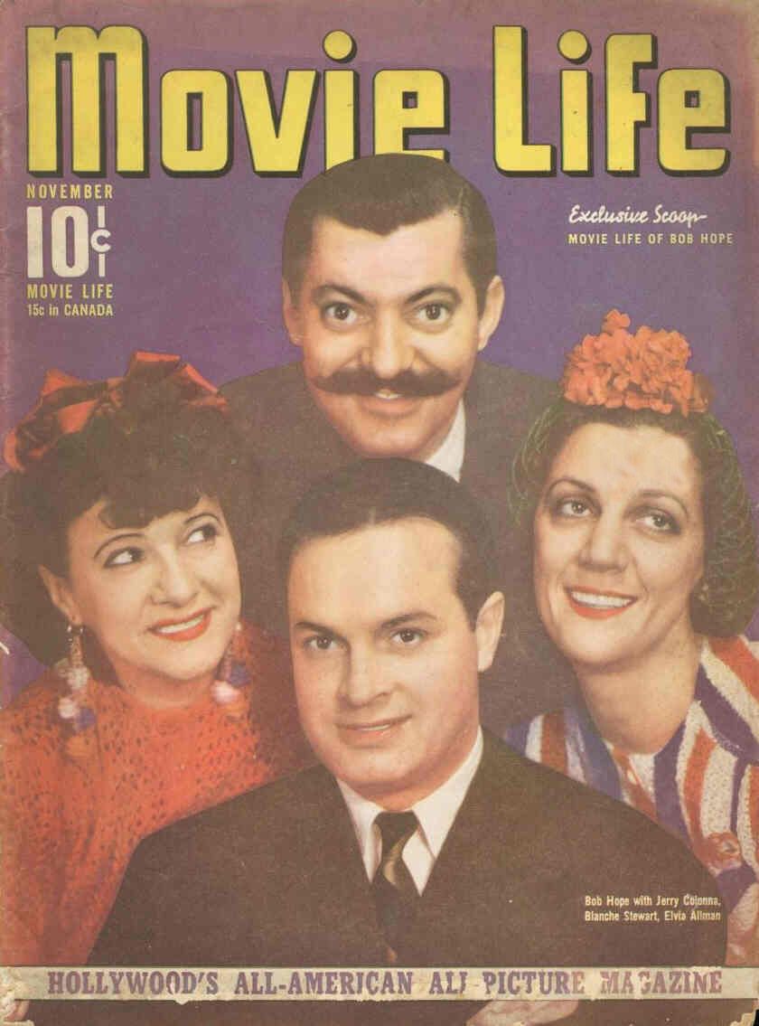 MOVIE LIFE magazine side cover November 1940