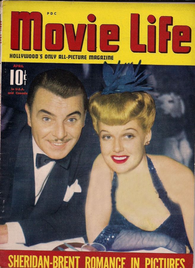 MOVIE LIFE magazine side cover April 1942