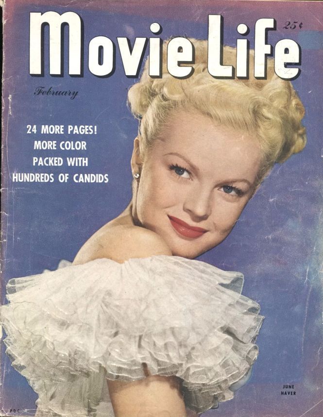 MOVIE LIFE magazine side cover February 1947