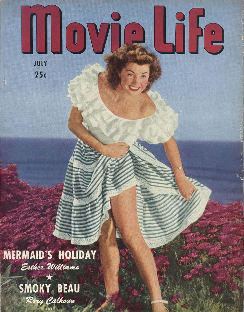 MOVIE LIFE magazine side cover July 1947