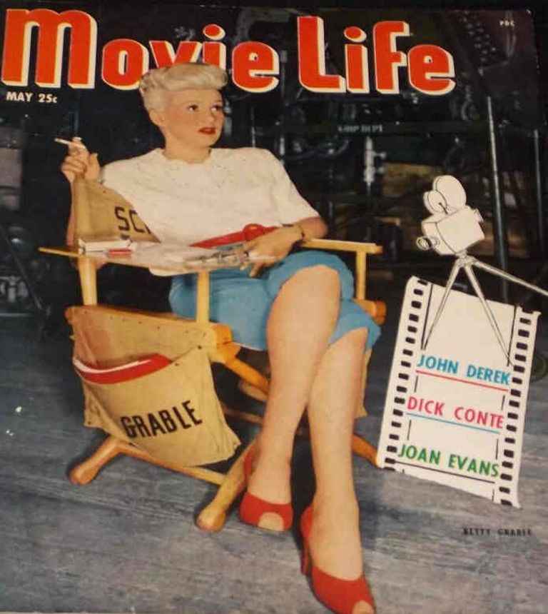MOVIE LIFE magazine side cover May 1950