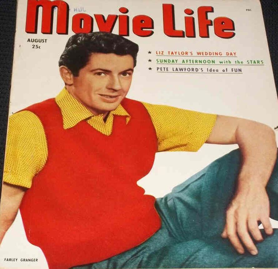 MOVIE LIFE magazine side cover August 1950