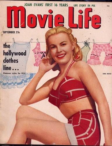 MOVIE LIFE magazine side cover September 1950