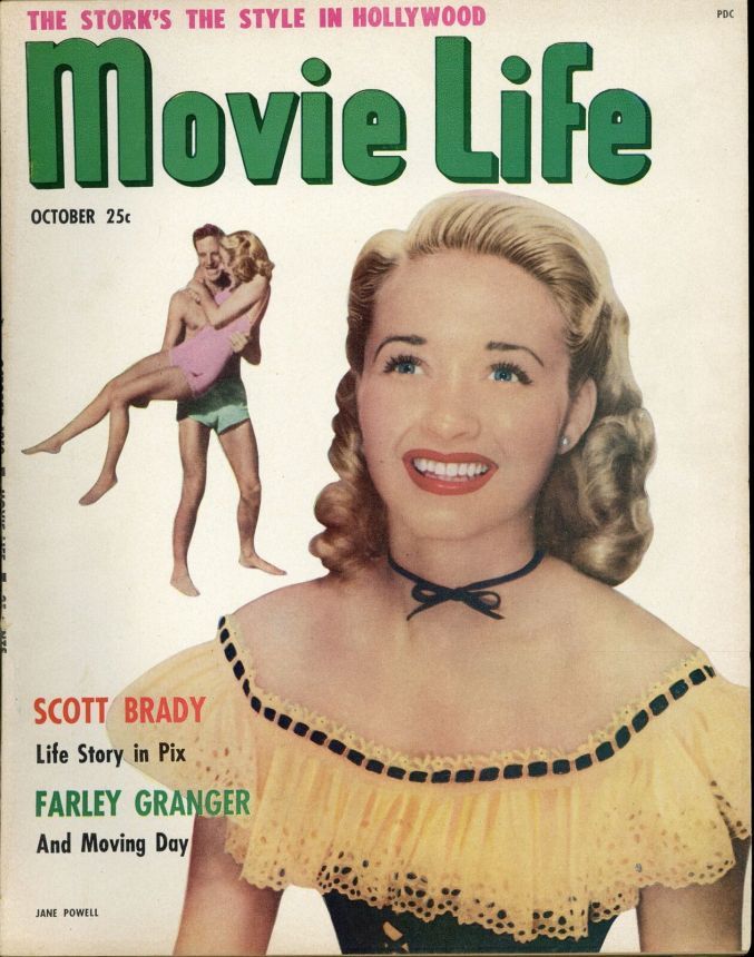 MOVIE LIFE magazine side cover October 1950