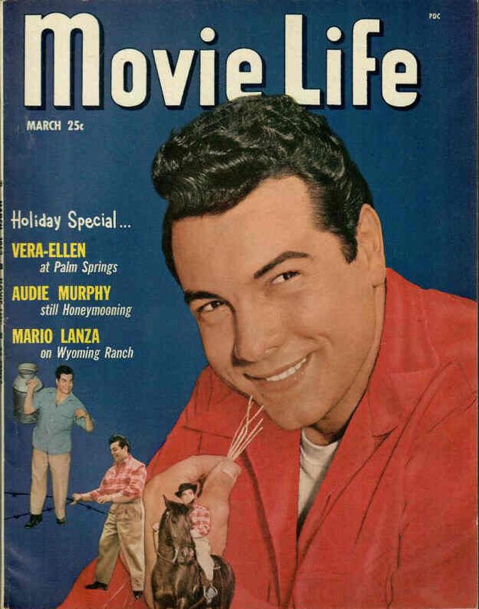 MOVIE LIFE magazine side cover March 1952