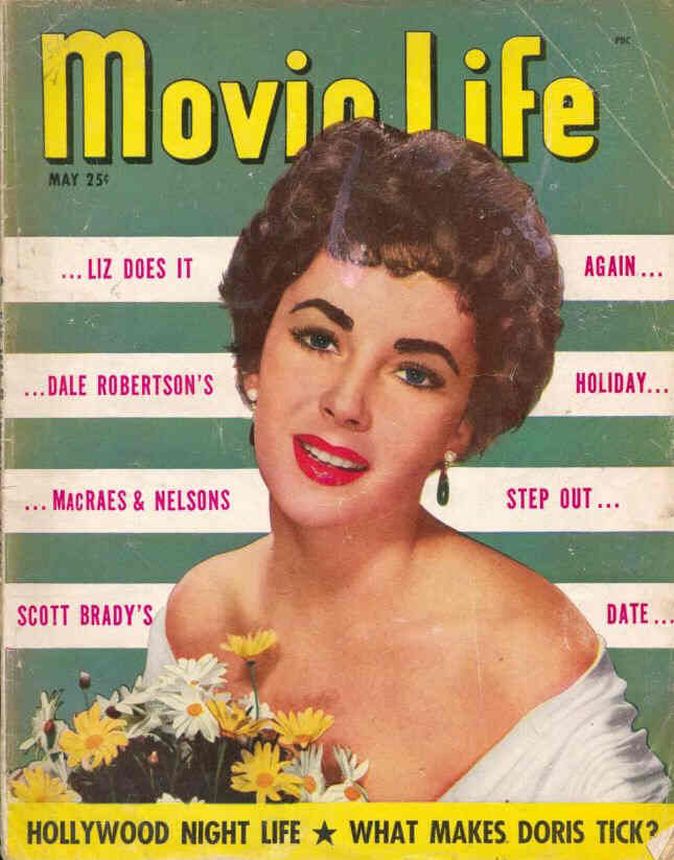MOVIE LIFE magazine side cover May 1952