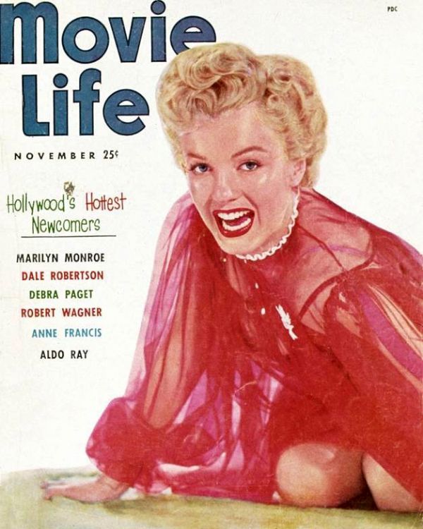 MOVIE LIFE magazine side cover November 1952