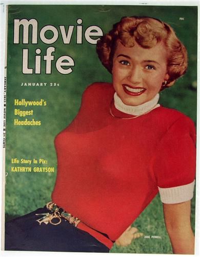 MOVIE LIFE magazine side cover January 1953