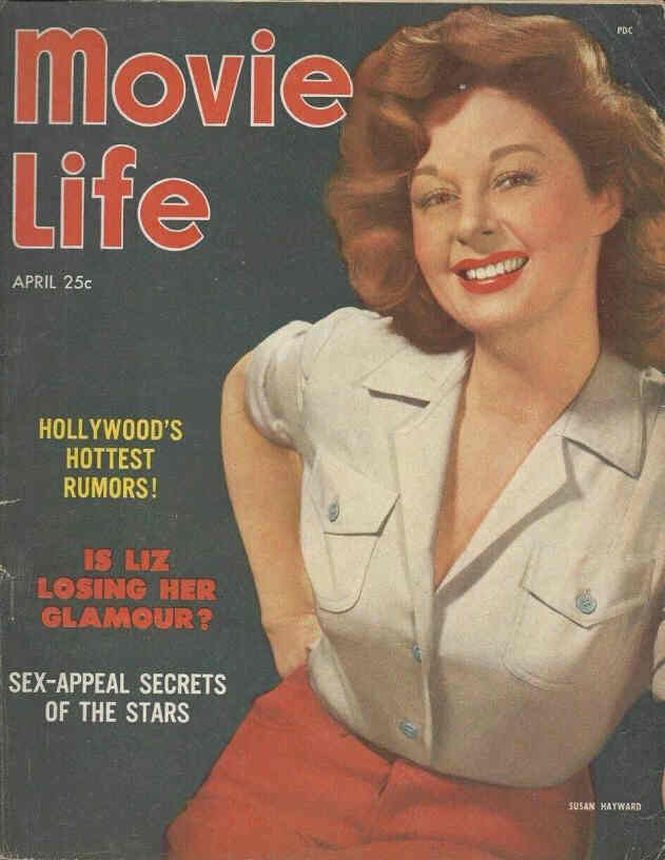 MOVIE LIFE magazine side cover April 1953