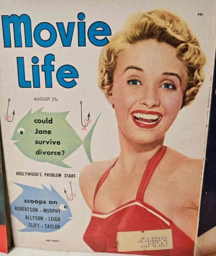 MOVIE LIFE magazine side cover August 1953