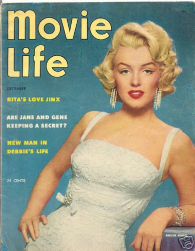 MOVIE LIFE magazine side cover December 1953