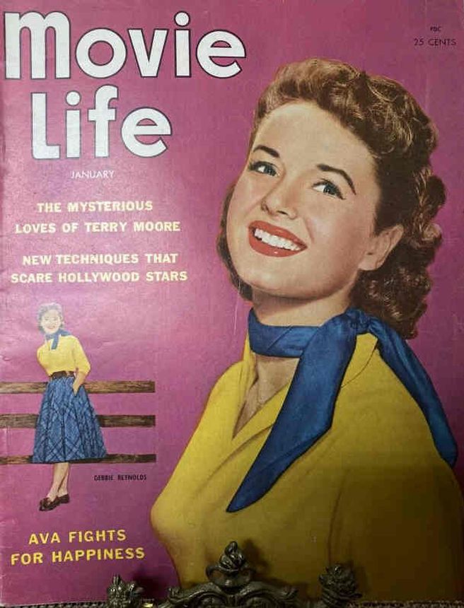 MOVIE LIFE magazine side cover January 1954