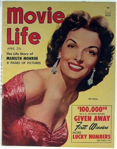 MOVIE LIFE magazine side cover April 1954