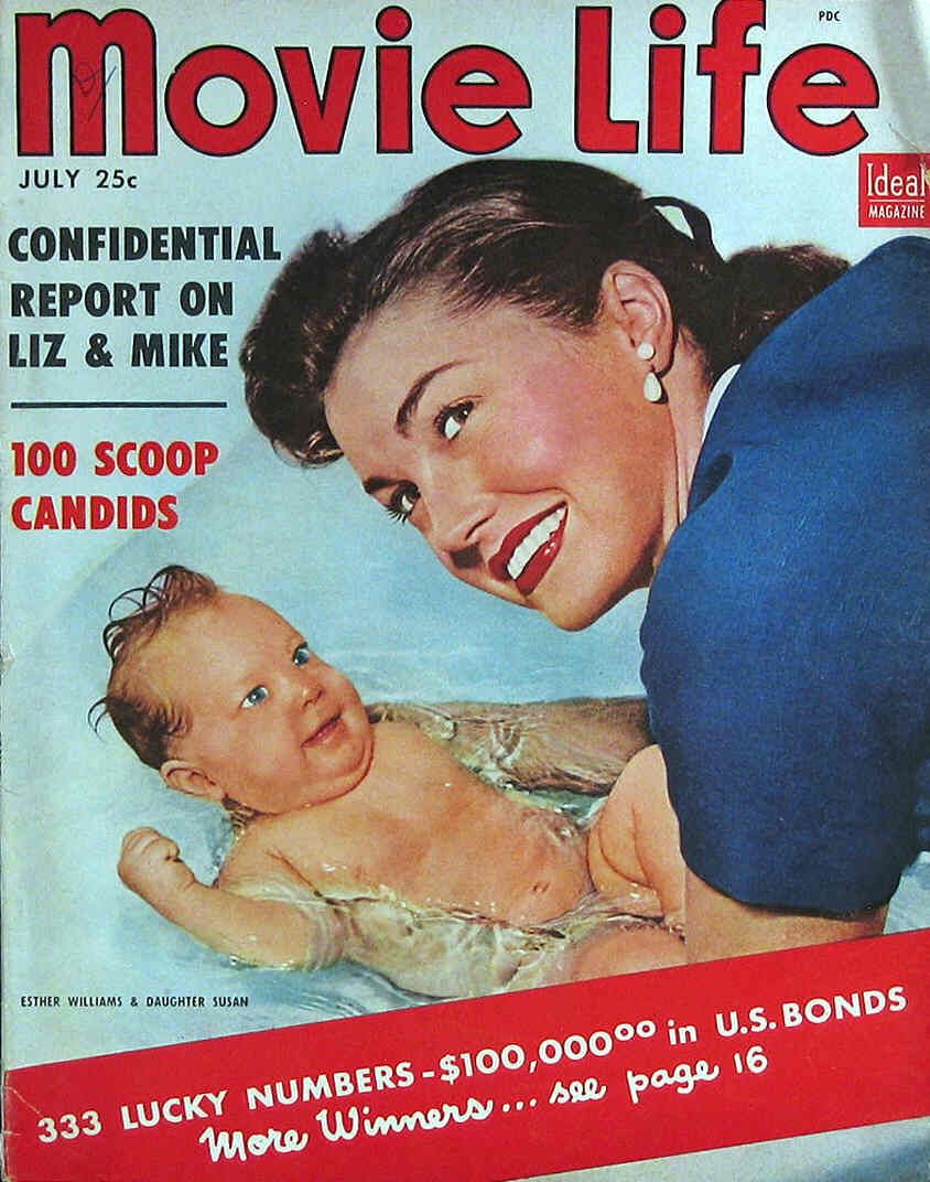 MOVIE LIFE magazine side cover July 1954