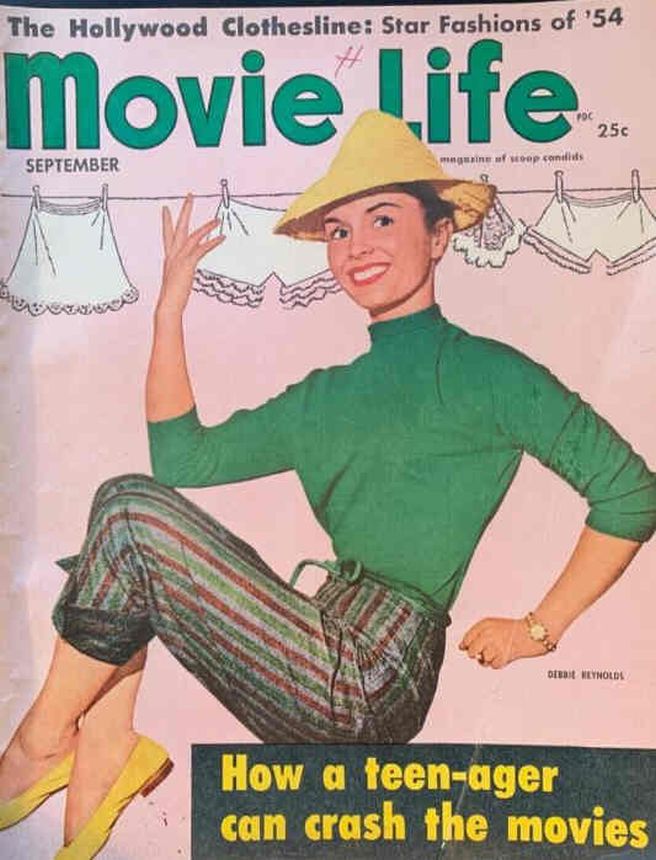 MOVIE LIFE magazine side cover September 1954