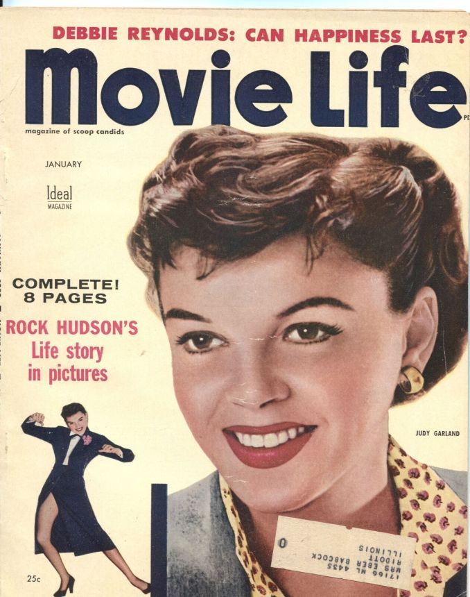 MOVIE LIFE magazine side cover January 1955