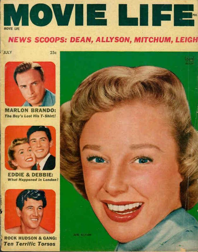 MOVIE LIFE magazine side cover July 1955