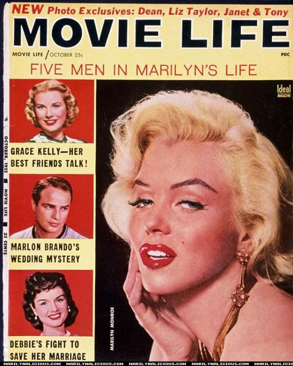 MOVIE LIFE magazine side cover October 1955