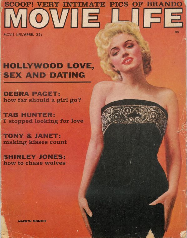 MOVIE LIFE magazine side cover April 1956