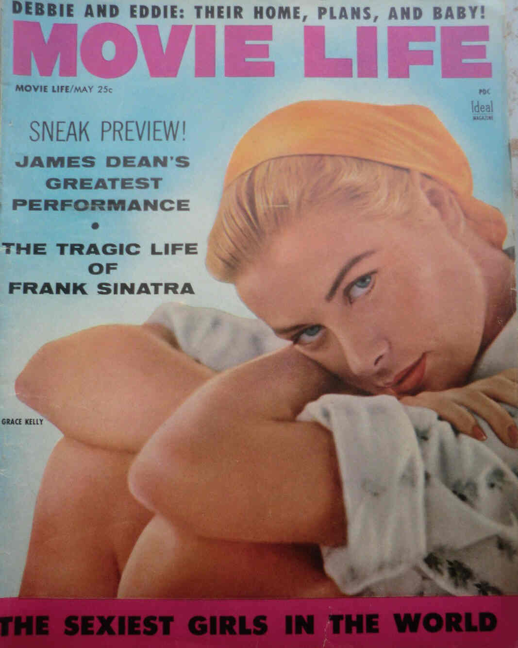 MOVIE LIFE magazine side cover May 1956