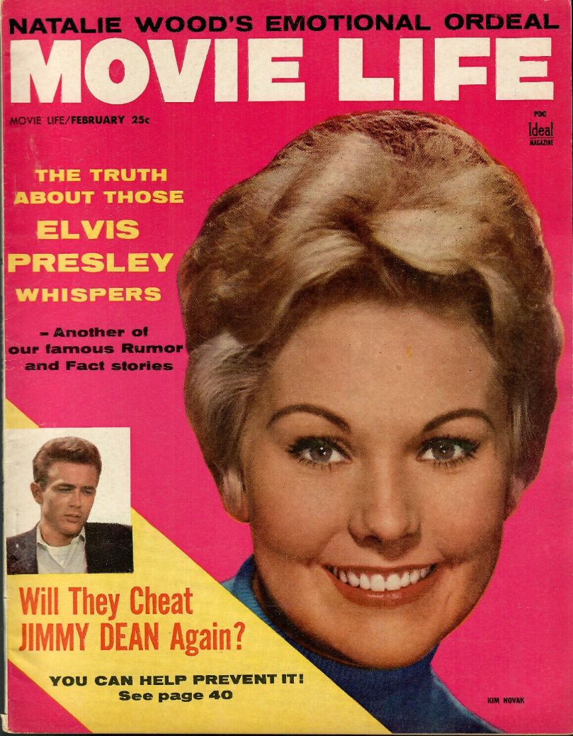 MOVIE LIFE magazine side cover February 1957