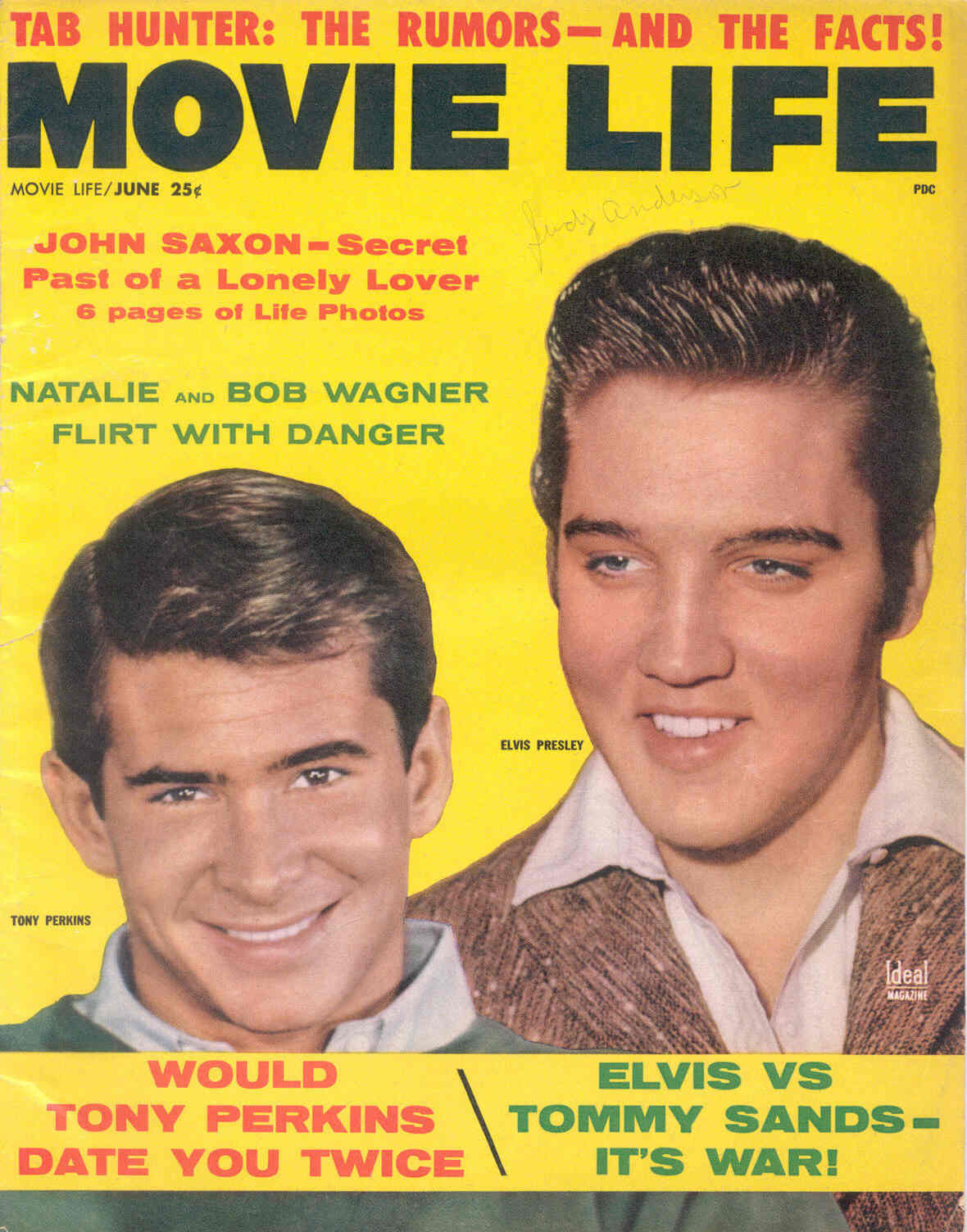 MOVIE LIFE magazine side cover June 1957