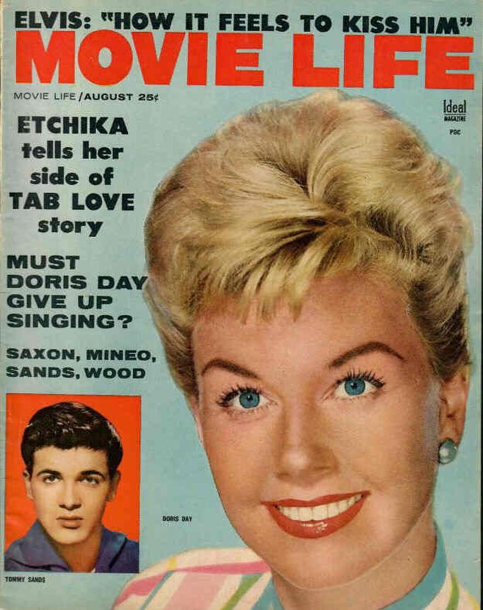 MOVIE LIFE magazine side cover August 1957