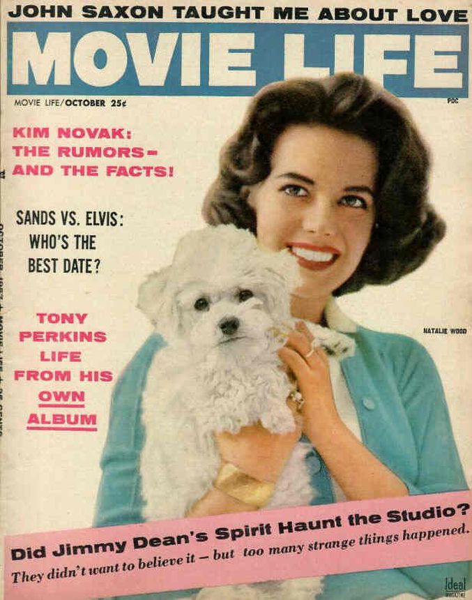 MOVIE LIFE magazine side cover October 1957