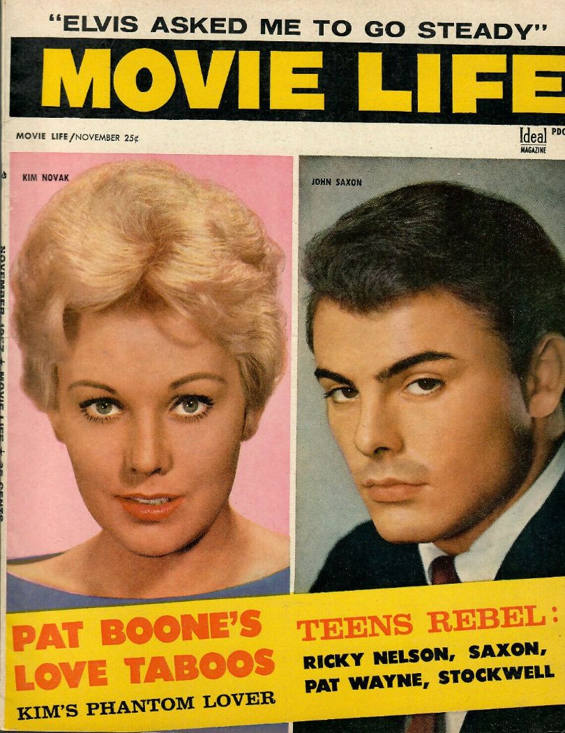 MOVIE LIFE magazine side cover November 1957