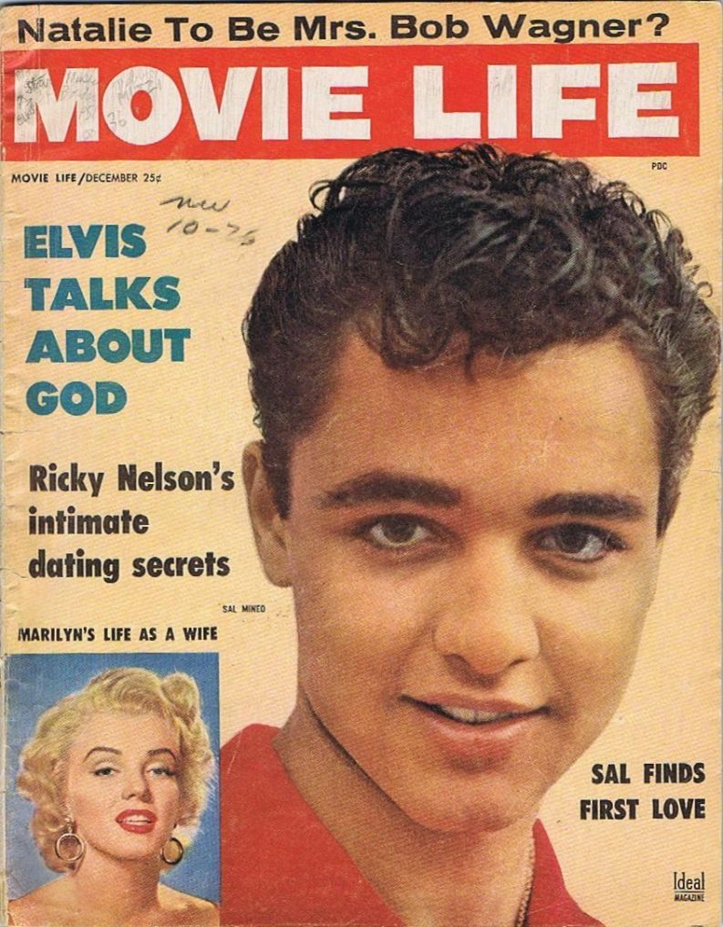 MOVIE LIFE magazine side cover December 1957