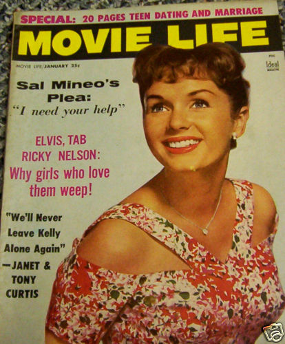 MOVIE LIFE magazine side cover January 1958