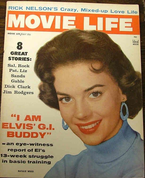 MOVIE LIFE magazine side cover July 1958