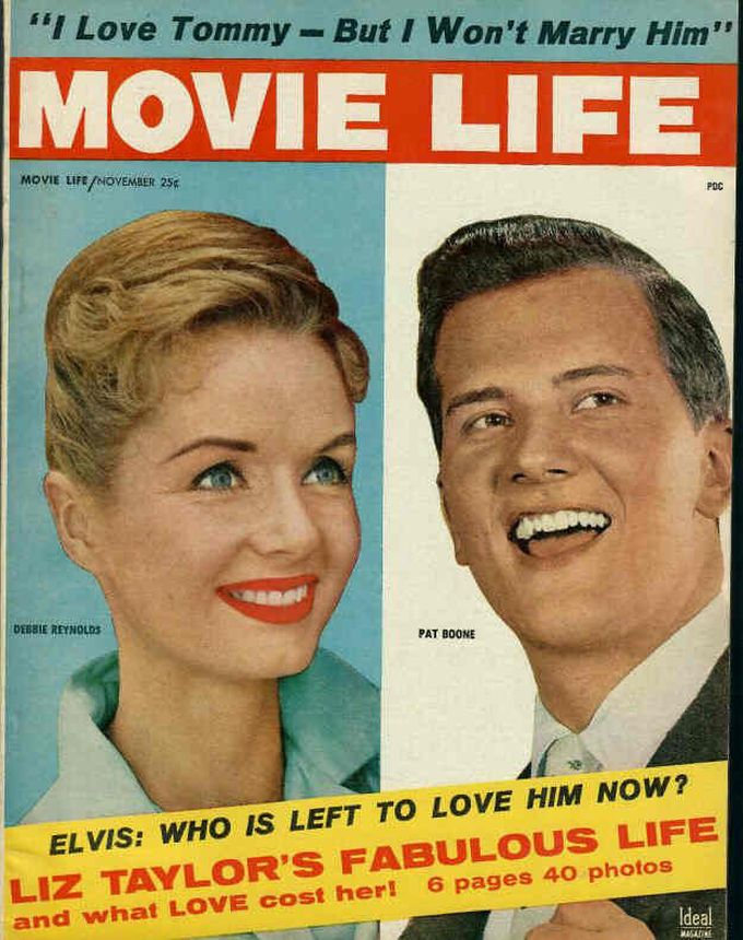 MOVIE LIFE magazine side cover November 1958