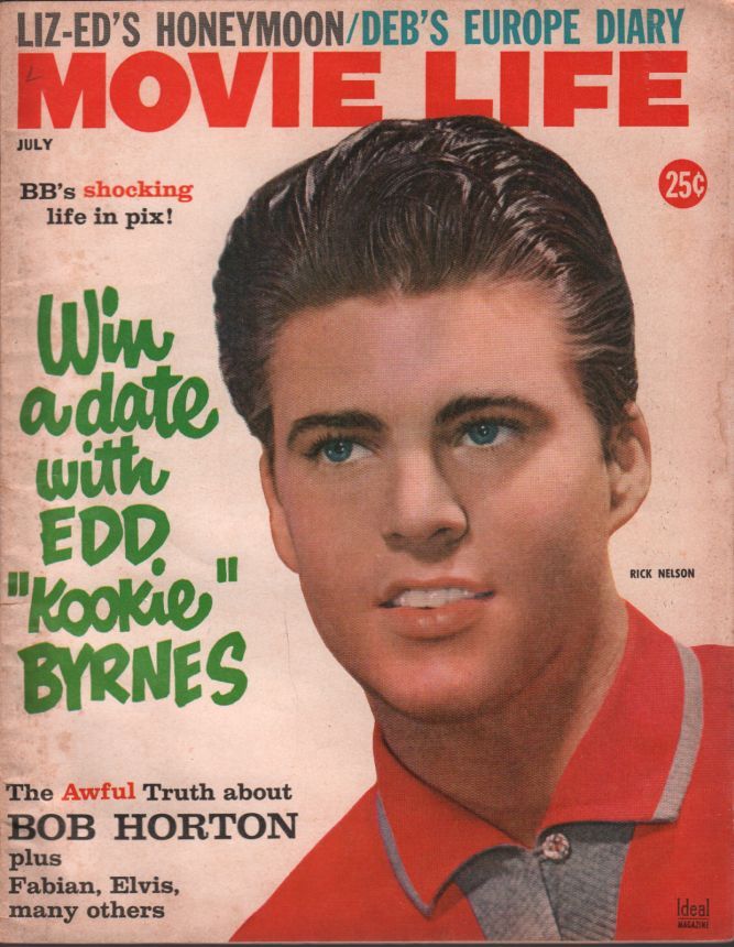 MOVIE LIFE magazine side cover July 1959