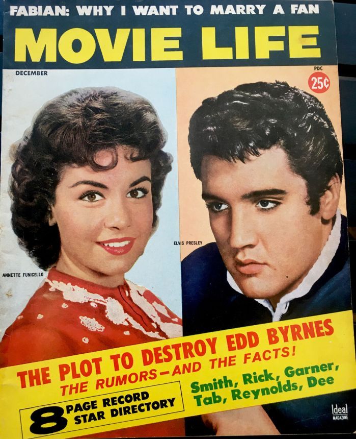 MOVIE LIFE magazine side cover December 1959