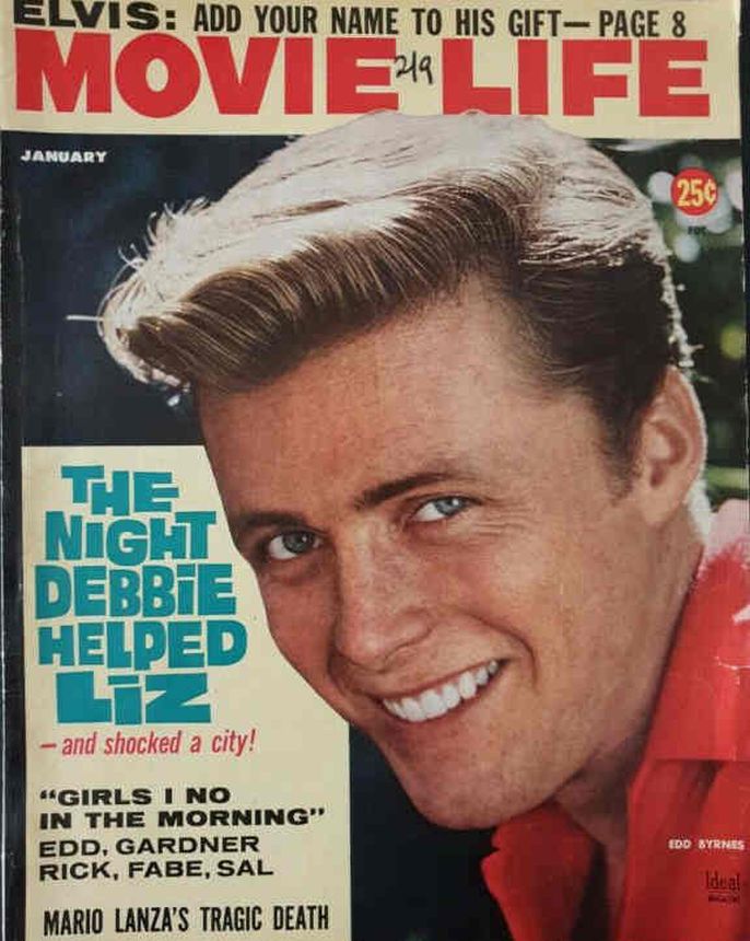 MOVIE LIFE magazine side cover January 1960