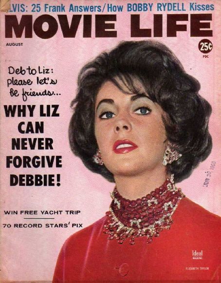 MOVIE LIFE magazine side cover August 1960
