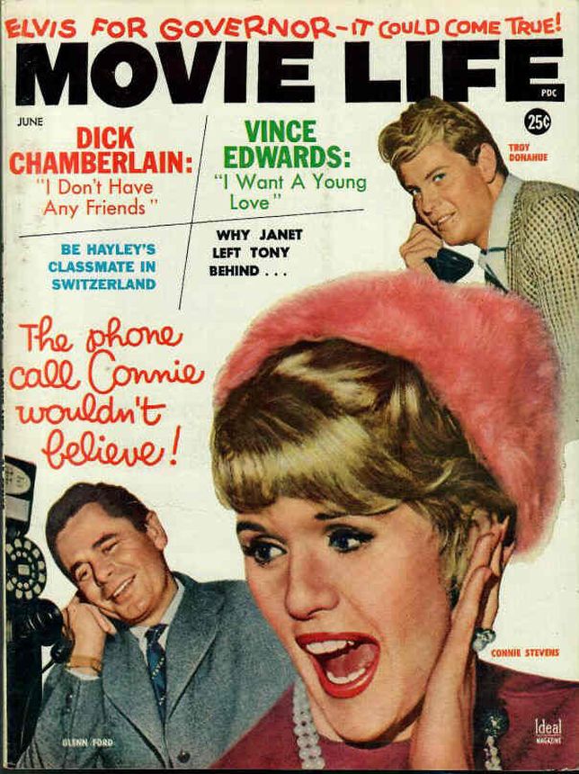 MOVIE LIFE magazine side cover June 1962