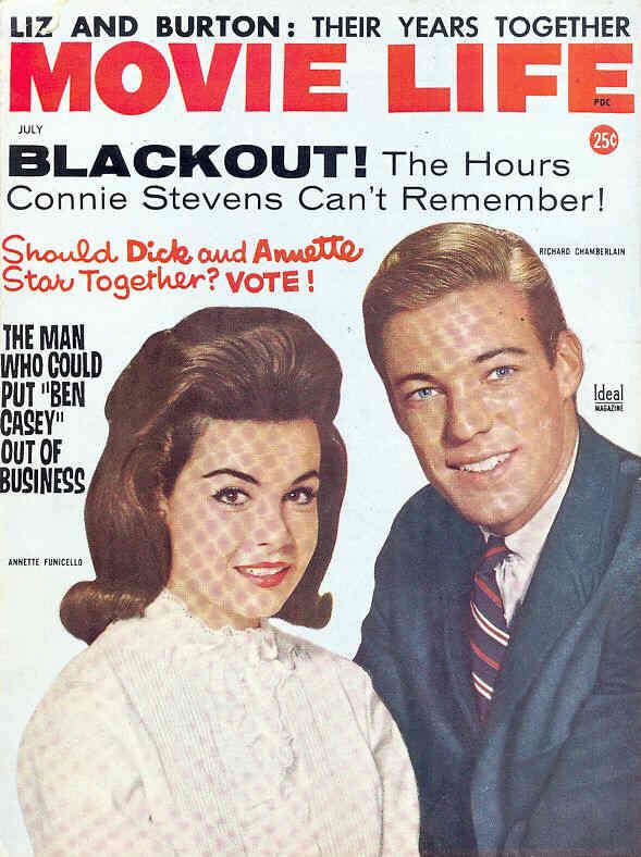 MOVIE LIFE magazine side cover July 1962