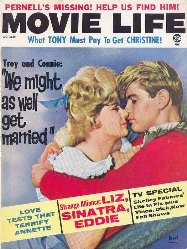 MOVIE LIFE magazine side cover October 1962