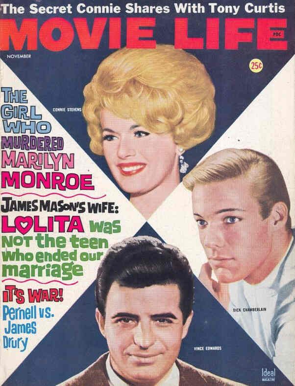 MOVIE LIFE magazine side cover November 1962